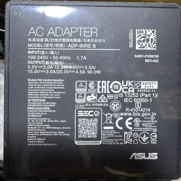 img_5742 Cargador Asus Original 4.5A 90W Tipo C Presentación Moderna