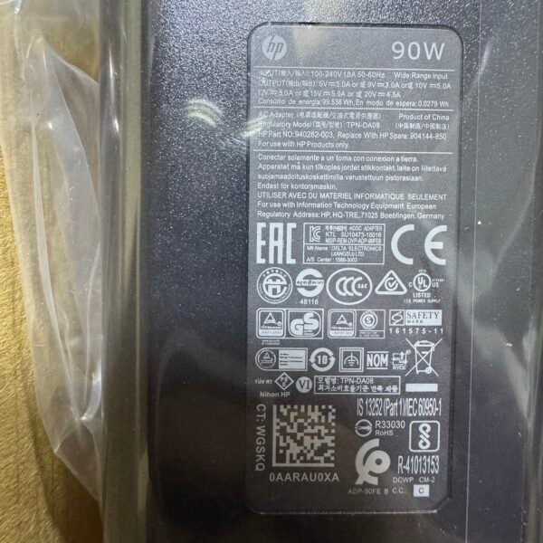 Cargador HP Original Omen 4.5A 90W Punta Tipo C