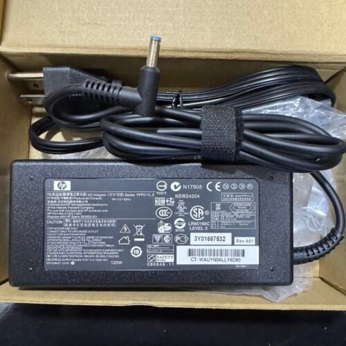 Cargador HP Original Rectangular 6.15A 120W Punta Azul 4.5*3.0