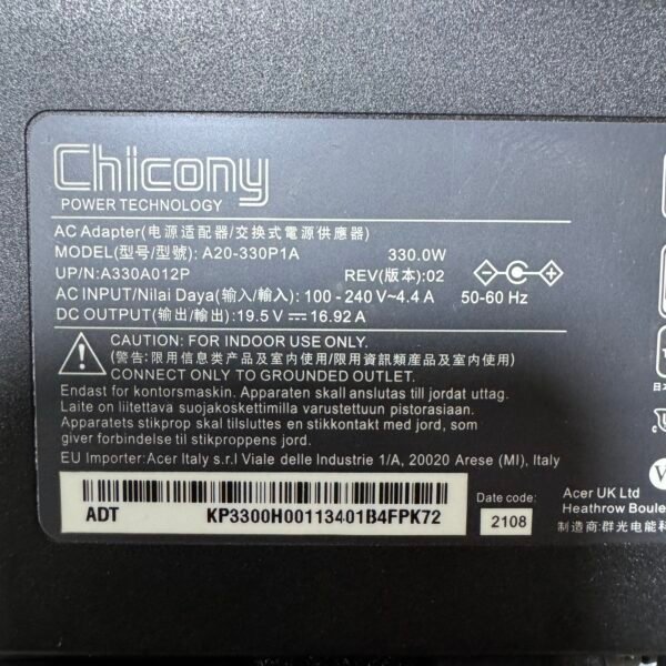 img_5507 Cargador Chicony Original 16.92A 330W Punta 4.5*3.0