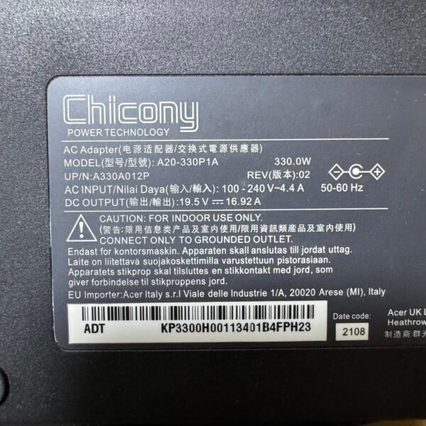 img_5513 Cargador Chicony Original 16.92A 330W Punta 5.5*2.5