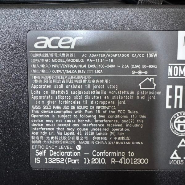 img_5721 Cargador Acer Original 6.9A 135W Punta 5.5*1.7