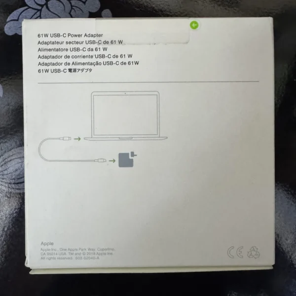 Cargador Apple 61W Tipo C